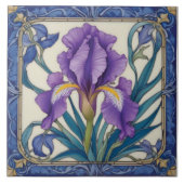 Paarse Iris Splendor Tegeltje (Voorkant)