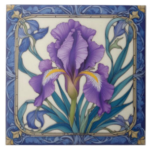 Paarse Iris Splendor Tegeltje