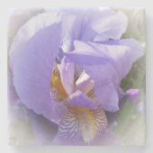 paarse iris stenen onderzetter (Voorkant)