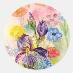'Paarse iris' Sticker