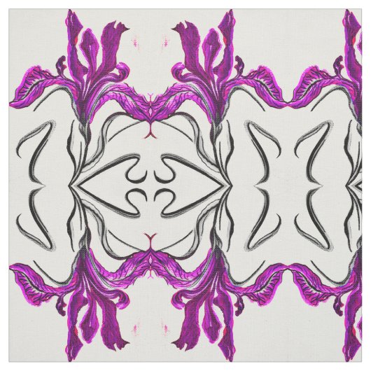 Paarse iris stof (Swatch)