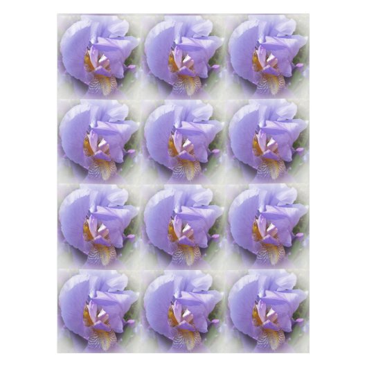 paarse iris tafelkleed (Voorkant)