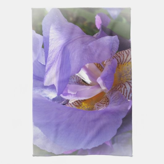 paarse iris theedoek (Verticaal)