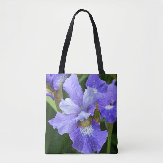 Paarse iris tote bag (Voorkant)