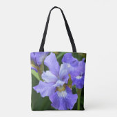 Paarse iris tote bag (Achterkant)