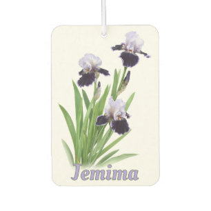 Paarse Iris Trio Botanische Kunst Persoonlijk Luchtverfrisser