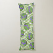 Paarse Iris Trio Schilderen Originele Bloemenkunst Lichaamskussen (Achterkant (Verticaal))