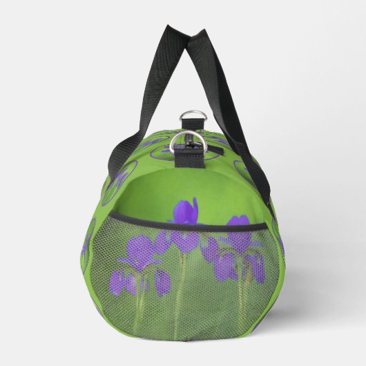 Paarse Iris Trio Schilderen Originele Bloemenkunst Plunjezak (Rechts)