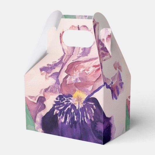 Paarse Iris Trouwtaart Favorietendoos Bedankdoosjes (Achterkant)