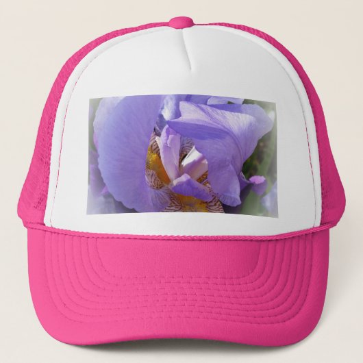 paarse iris trucker pet (Voorkant)