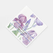 Paarse Iris Tuin Papier servet (Hoek)