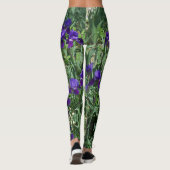 Paarse Iris Tuinprint All-Over Leggings (Achterkant)