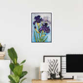 Paarse Iris van de Lente Poster (Thuiskantoor)