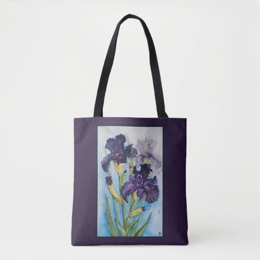 Paarse Iris van de lente Tote Bag (Voorkant)