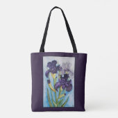 Paarse Iris van de lente Tote Bag (Achterkant)
