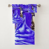Paarse Iris-ventilator Bad Handdoek (Insitu)