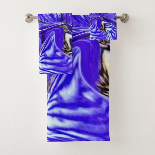Paarse Iris-ventilator Bad Handdoek (Insitu)