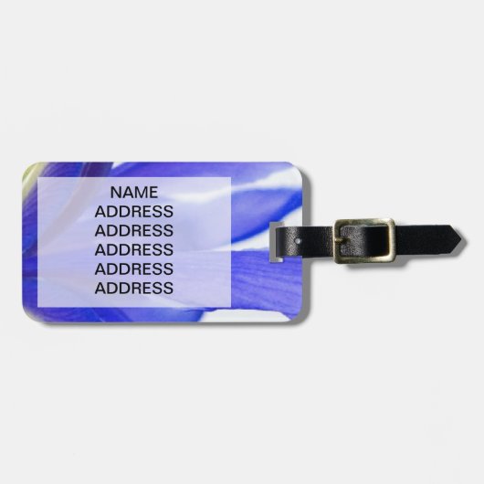 Paarse Iris-ventilator Bagagelabel (Voorkant horizontaal)