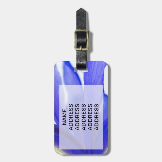 Paarse Iris-ventilator Bagagelabel (Voorkant verticaal)