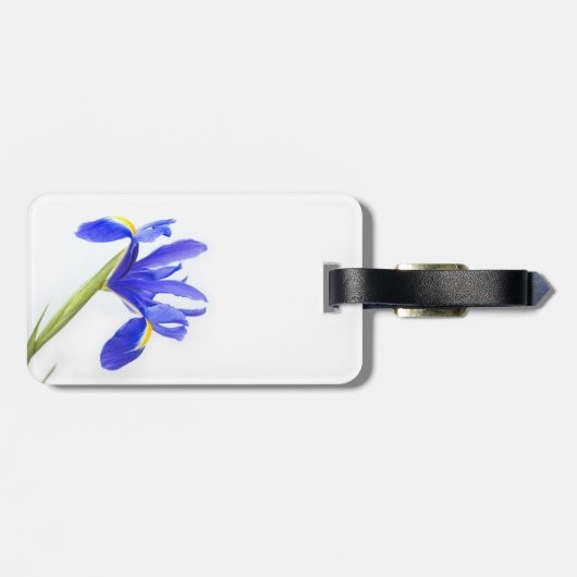 Paarse Iris-ventilator Bagagelabel (Achterkant horizontaal)