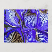 Paarse Iris-ventilator Briefkaart (Voorkant)