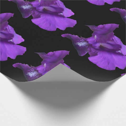 Paarse Iris-ventilator Cadeaupapier (Hoek)