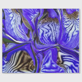 Paarse Iris-ventilator Cadeaupapier (Vlak)