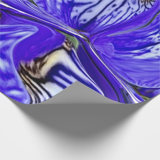 Paarse Iris-ventilator Cadeaupapier (Hoek)