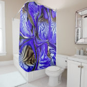 Paarse Iris-ventilator Douchegordijn (In situ)