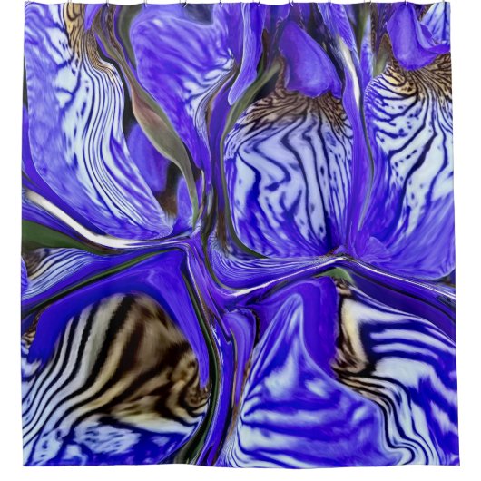 Paarse Iris-ventilator Douchegordijn (Voorkant)