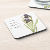 Paarse Iris-ventilator Drankjes Onderzetter (Linkerzijde)