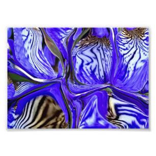 Paarse Iris-ventilator Foto Afdruk