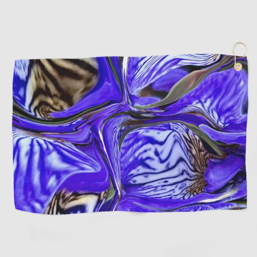 Paarse Iris-ventilator Golfhanddoek (Horizontaal)
