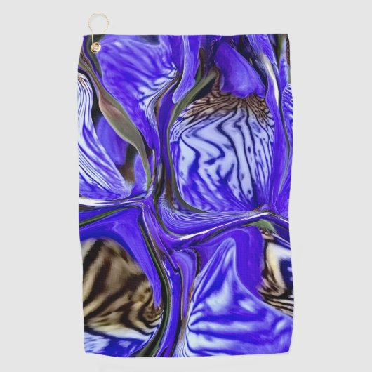 Paarse Iris-ventilator Golfhanddoek (Voorkant)