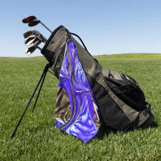 Paarse Iris-ventilator Golfhanddoek (Groen)