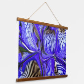 Paarse Iris-ventilator Hangend Wandkleed (Gebogen)