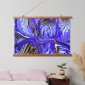 Paarse Iris-ventilator Hangend Wandkleed (Slaapkamer)