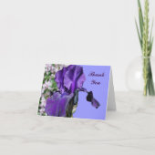 Paarse Iris-ventilator Hartelijk dank Bedankkaart (Voorkant)