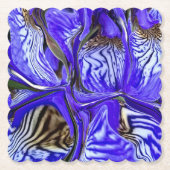 Paarse Iris-ventilator Kartonnen Onderzetters (Voorkant)