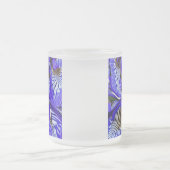 Paarse Iris-ventilator Matglas Koffiemok (Center)