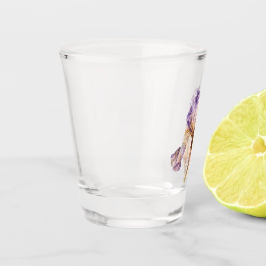 Paarse Iris-ventilator Shot Glas (Links)