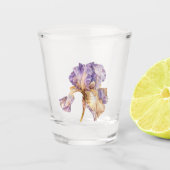 Paarse Iris-ventilator Shot Glas (Voorkant)