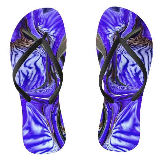 Paarse Iris-ventilator Teenslippers (Voetbed)