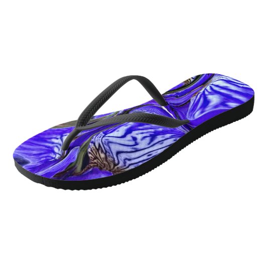 Paarse Iris-ventilator Teenslippers (Schuin)