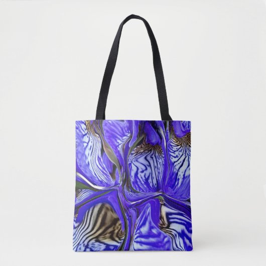 Paarse Iris-ventilator Tote Bag (Voorkant)