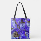 Paarse Iris-ventilator Tote Bag (Achterkant)