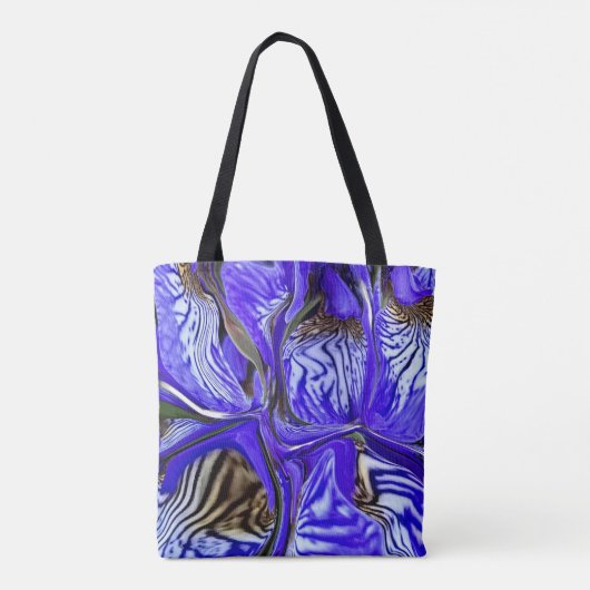 Paarse Iris-ventilator Tote Bag (Achterkant)