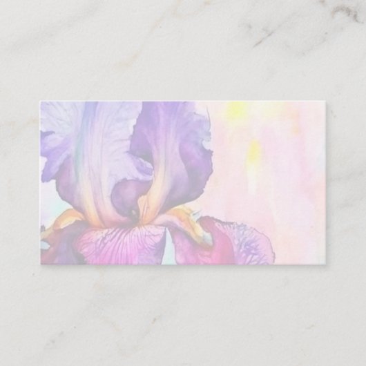 Paarse Iris Visitekaartje (Voorkant)