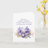 Paarse iris voor sympathie dank u van familie kaart (Gele Bloem)