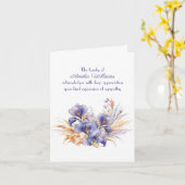 Paarse iris voor sympathie dank u van familie kaart (Gele Bloem)